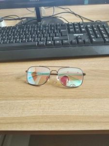 Click to view full screen CCG-920 Vintage Color Correction Sunglasses Sliver photo review