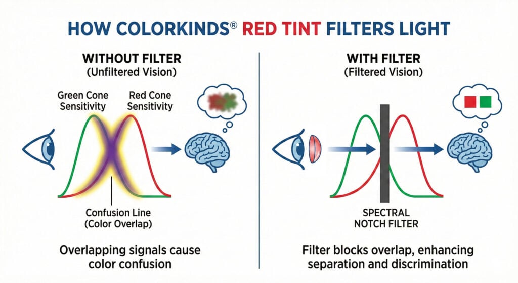 How ColorKinds Technology Works for red green colorblind