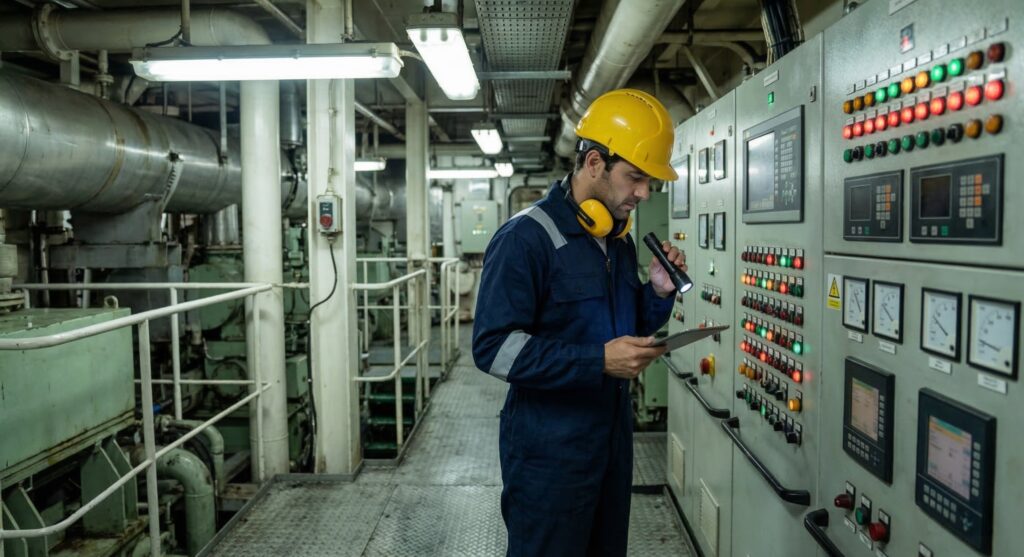 marine engineer color vision requirements engine department control room