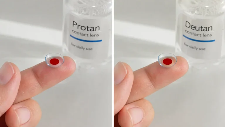Colorkinds CCG-088 contacts work for both protan (red-deficient) and deutan (green-deficient) color blindness