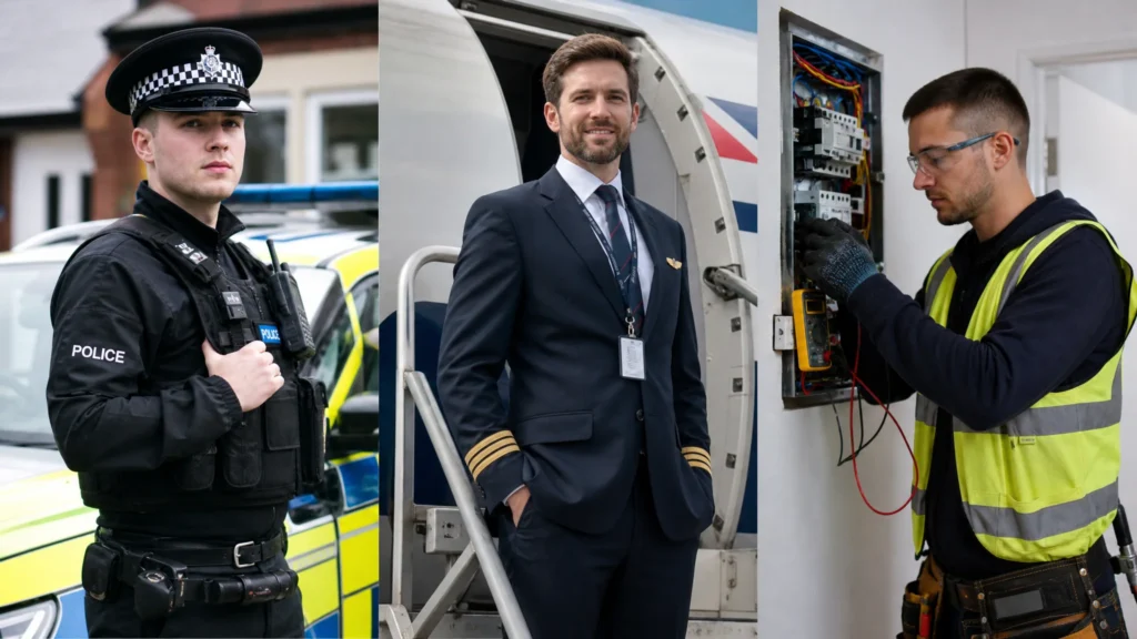 UK professionals in aviation, law enforcement, and electrical trades use colour blind contacts to pass occupational tests.