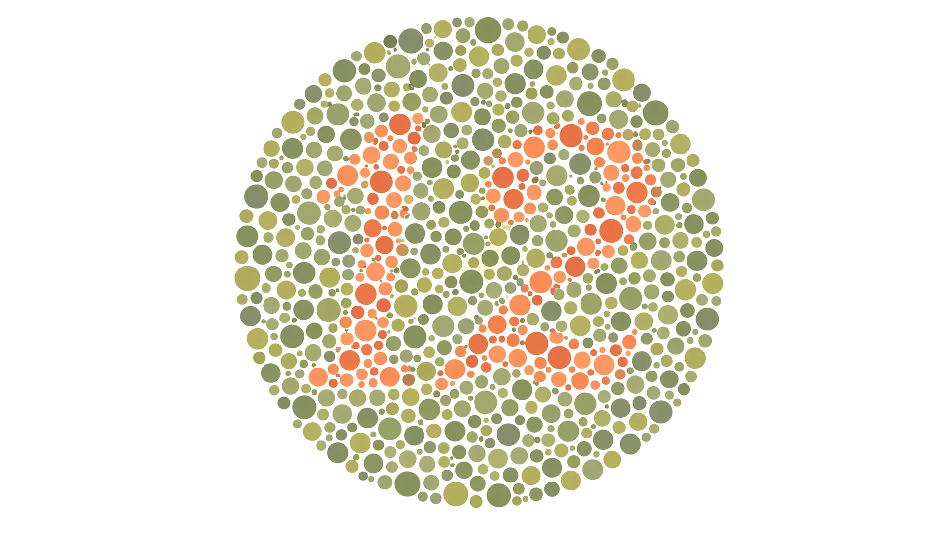 Ishihara demonstration plate showing number 12 visible to everyone