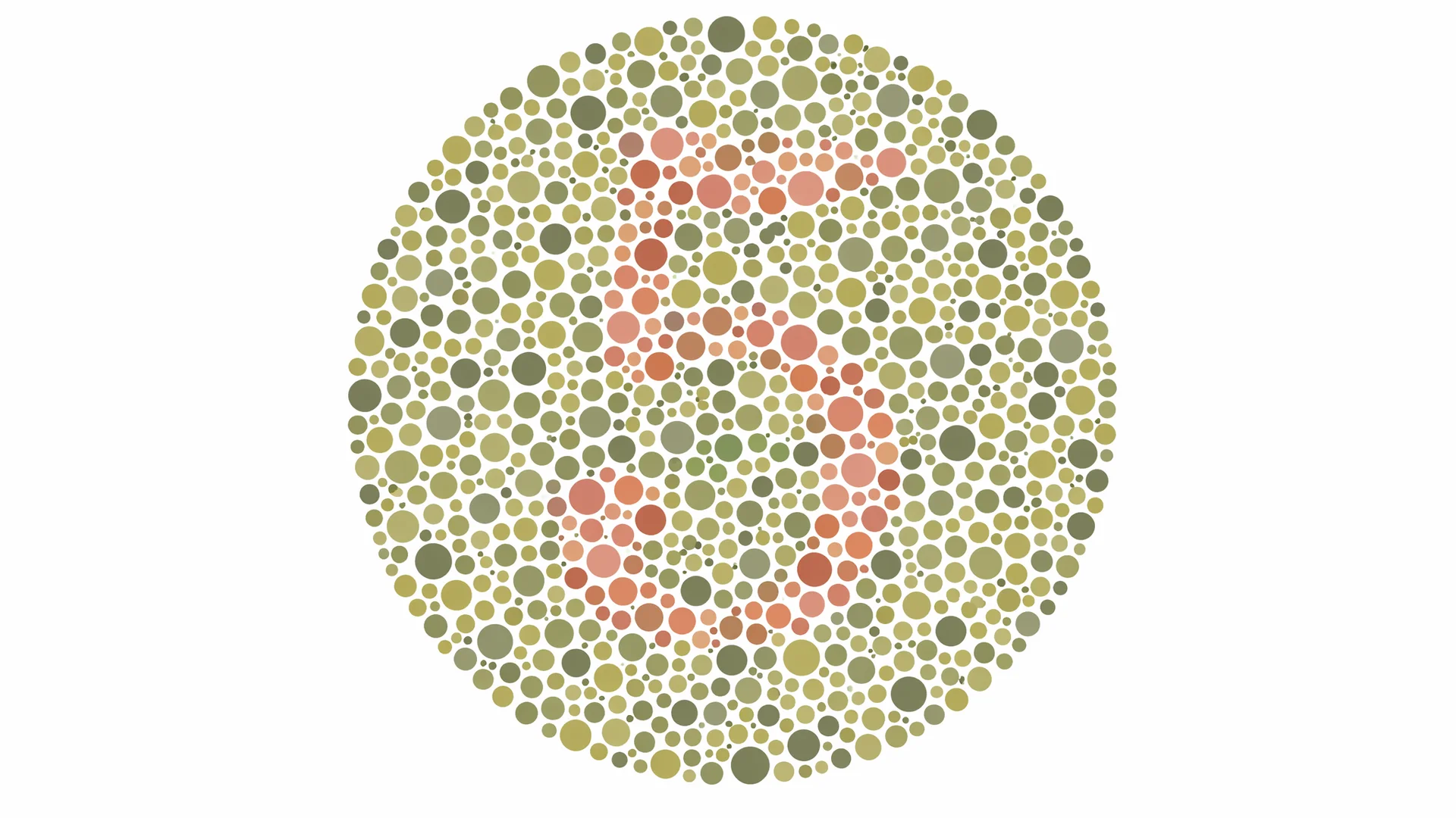 Ishihara hidden digit plate visible only to colorblind viewers