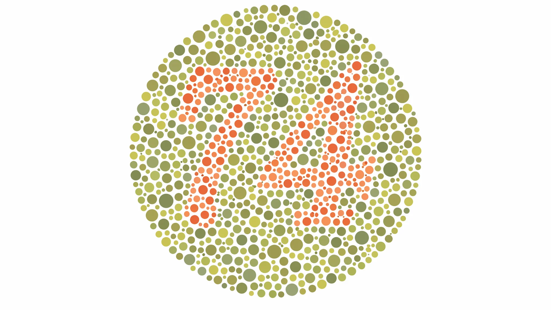 Ishihara vanishing plate number visible only to normal color vision